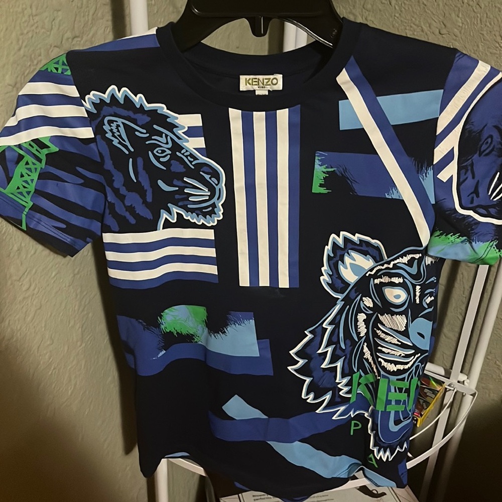 Boys navy kenzo shirt